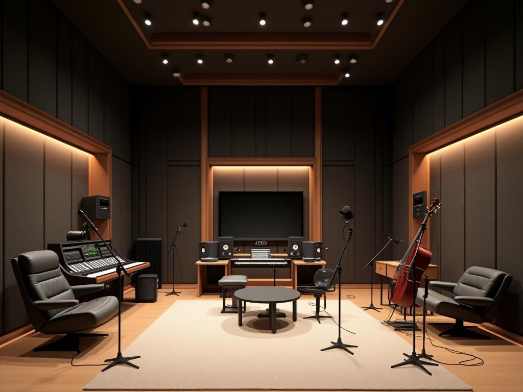 최신 장비가 갖춰진 반달새의 녹음 스튜디오 내부 전경
