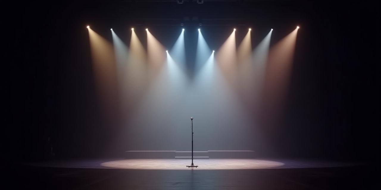 조명이 비추는 텅 빈 무대